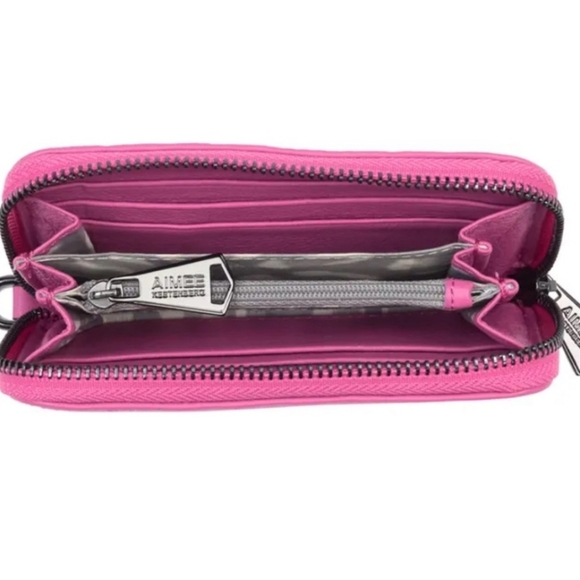 Aimee Kestenberg Pink Zip Around Wristlet Wallet - Picture 3 of 16